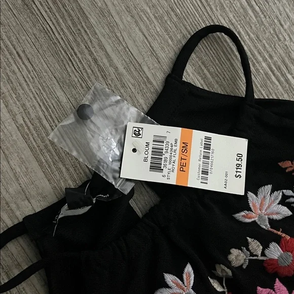 INC Black Sleeveless Embroidered Floral Jumpsuit - Picture 12 of 15